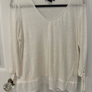 Sanctuary White Long Sleeve Top